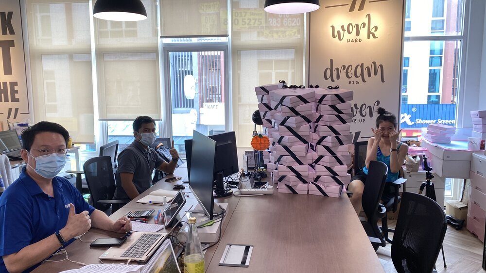Members working together at Sandbox Space coworking community