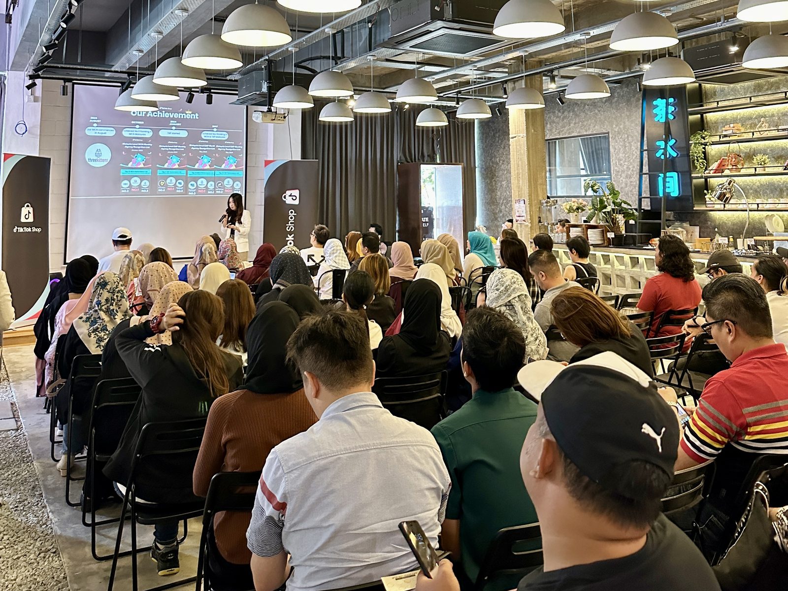 Seminar under way in the event hall at Sandbox Space